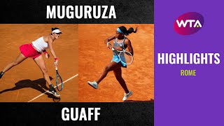 Garbiñe Muguruza vs Coco Gauff  2020 Rome Second Round  WTA Highlights [upl. by Pressey]