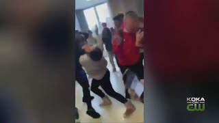 Fight Breaks Out In Hallway Of Highlands High School [upl. by Lukas]