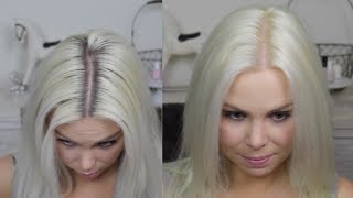 How To Platinum Blonde Regrowth At Home Colour Routine [upl. by Puff778]