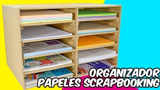 ORGANIZADOR DE CARTÓN PARA PAPELES DE SCRAPBOOKING [upl. by Gillian305]