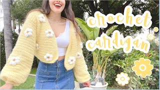 Crochet Cardigan  Crochet Sweater Tutorial [upl. by Anela]