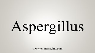 How To Say Aspergillus [upl. by Wyck]