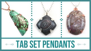 Tab Set Pendants Tutorial Jewelry Making  Beaducationcom [upl. by Dorie]