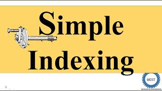 Simple indexing Indexing Method [upl. by Garratt442]