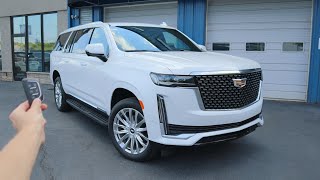 2021 Cadillac Escalade ESV Premium Luxury Start Up Walkaround Test Drive and Review [upl. by Athey290]