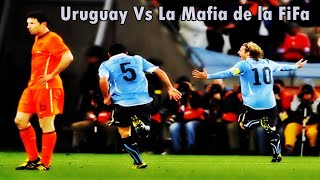 Uruguay Vs La Mafia de la FiFa Uruguay 2 Holanda 3 Copa mundial 2010 [upl. by Odnam]