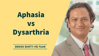 Aphasia vs Dysarthria [upl. by Dleifyar25]