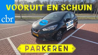 Vooruit inparkeren  Schuin parkeren  CBR Praktijkexamen bijzondere verrichtingen [upl. by Almallah]