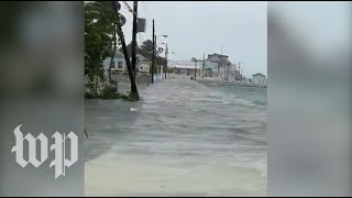 Dramatic visuals from the Bahamas as Hurricane Dorian pounds the island [upl. by Seidel]