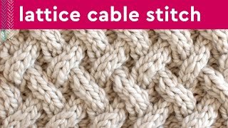 Lattice Cable Stitch Knitting Pattern [upl. by Fanya902]