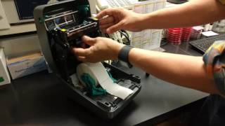 Changing Ribbon on a Zebra GK420T Printer [upl. by Asilanna]