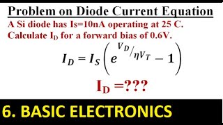 Diode Current Equation Numerical 1 [upl. by Norihs]