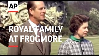 ROYAL FAMILY AT FROGMORE  NO SOUND  COLOUR  1974 [upl. by Ewall]