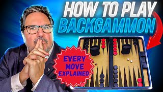 Every Move Fully Explained  How To Play Backgammon [upl. by Aicilegna108]