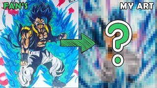 Drawing Gogeta Limitless Power of Fusion  Redraw fans Drawing [upl. by Ellehsem]