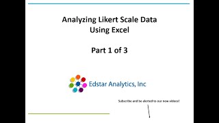 How to analyze LikertScale Survey Data Using Excel Part 1 Advanced [upl. by Massiw]