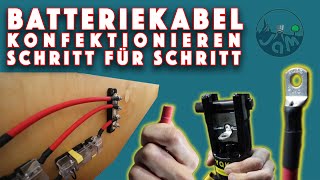 Batteriekabel konfektionieren  crimpen [upl. by Bywaters990]