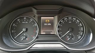 Skoda Octavia 3  how to check the Battery Level [upl. by Jori]