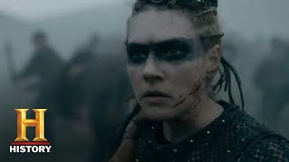 Vikings Queen Lagerthas Fierce Fighting Skills  MidSeason Five Finale Airs Jan 24  History [upl. by Nnyleimaj]