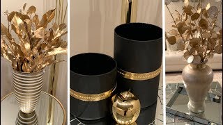 Inexpensive Decorating Ideas💕Metallic Gold Accents  Modern Glam💕 [upl. by Osmo]