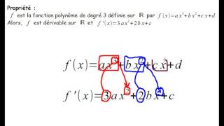 Dérivation STMG  dérivée dun polynôme de degré 3 [upl. by Ilahsiav]