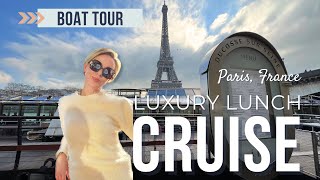 Experience a LUXURY lunch cruise in Paris France [upl. by Ambrosio]