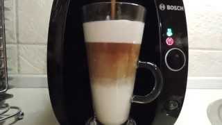 BOSCH TASSIMO  how to make LATTE MACCHIATO [upl. by Ahsuatal]