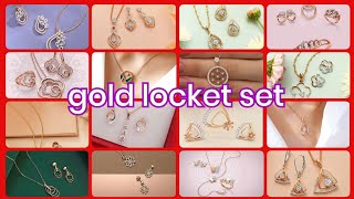 quotElegant Gold Pendant Set  gold chain locket set designs 2025 [upl. by Odnala938]