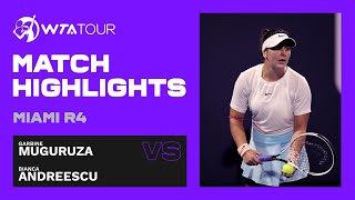 Bianca Andreescu vs Garbine Muguruza  2021 Miami Open Round 4  WTA Match Highlights [upl. by Rosen]