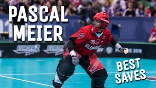 Pascal Meier  Best Floorball Goalkeeper Saves [upl. by Ahsinrat]