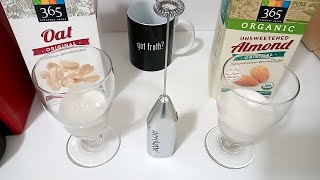 Oat Milk vs Almond Milk part 2 Frothing Test [upl. by Niro896]