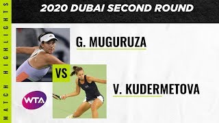 Garbiñe Muguruza vs Veronika Kudermetova  2020 Dubai Second Round  WTA Highlights [upl. by Bradly]