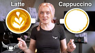 Latte VS Cappuccino whats the difference • Barista Training [upl. by Sabec]