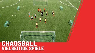 CHAOSBALL  viele Aktionen amp Spaß beim Aufwärmen  Übung KinderfussballTraining [upl. by Dagna]