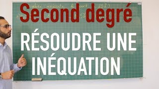 Second degré  Résoudre une inéquation [upl. by Huxham]