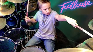 9 Year Old DRUMMING SENSATION FOOTLOOSE Cover Will BLOW Your Mind [upl. by Lai865]