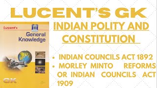 L4 Lucents GK  India council act 1892  Morley Minto Reforms  UPSC  SSC  State PCS [upl. by Aland]