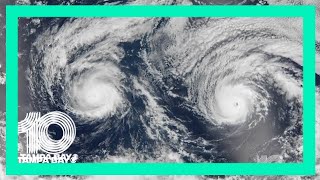 The Fujiwhara Effect What happens if two hurricanes combine [upl. by Efron]