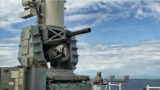 Naval Gatling Gun In Action • The Phalanx CIWS [upl. by Yrekaz]