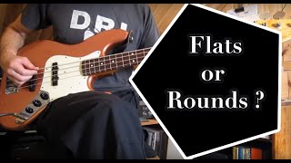 Flatwound vs roundwound strings on a Fender Jazz Bass [upl. by Kirstyn431]