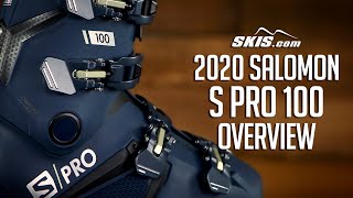 2020 Salomon S Pro 100 Ski Boot Overview by SkisDotCom [upl. by Llertac]