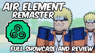 Air Element Remaster FULL SHOWCASE and REVIEW  Shindo Life Air Element Showcase [upl. by Thorndike]