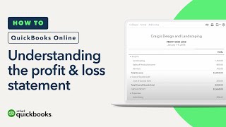 Understanding the profit amp loss statement in QuickBooks Online Tutorial [upl. by Ylrak]