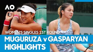 Garbiñe Muguruza vs Margarita Gasparyan Match Highlights 1R  Australian Open 2021 [upl. by Adraynek]