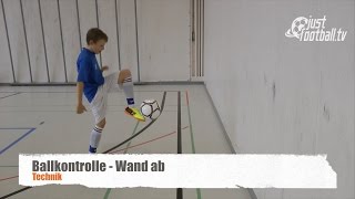 Fussballtraining Wand ab Zuspiele  Ballkontrolle  Technik [upl. by Yanttirb]