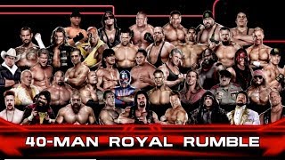 WWE 2K14 Gameplay 40man Royal Rumble Match  Legend difficulty on Xbox 360 [upl. by Ru]