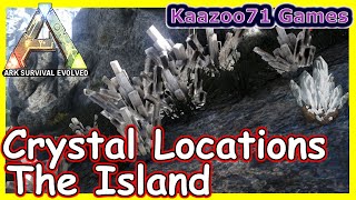 Ark Where to Find Crystal The Island 💥  Crystal Locations [upl. by Car]