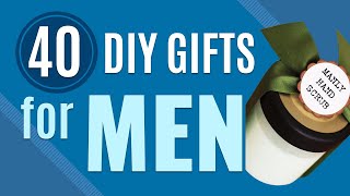 40 DIY Gifts for Men  Creative Gift Ideas to Make for Guys [upl. by Namyw]