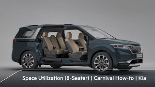 Efficient SeatingSpace Utilization 8Seater｜Carnival Howto｜Kia [upl. by Marlena]