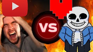 Youtubers React To Beating Sans [upl. by Nurat]